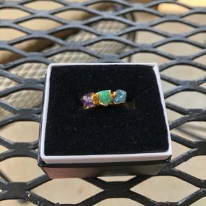 Dani Barbe three stone ring. Size 4.5